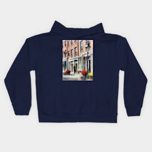 Manhattan NY - Giving Directions at South Street Seaport Kids Hoodie